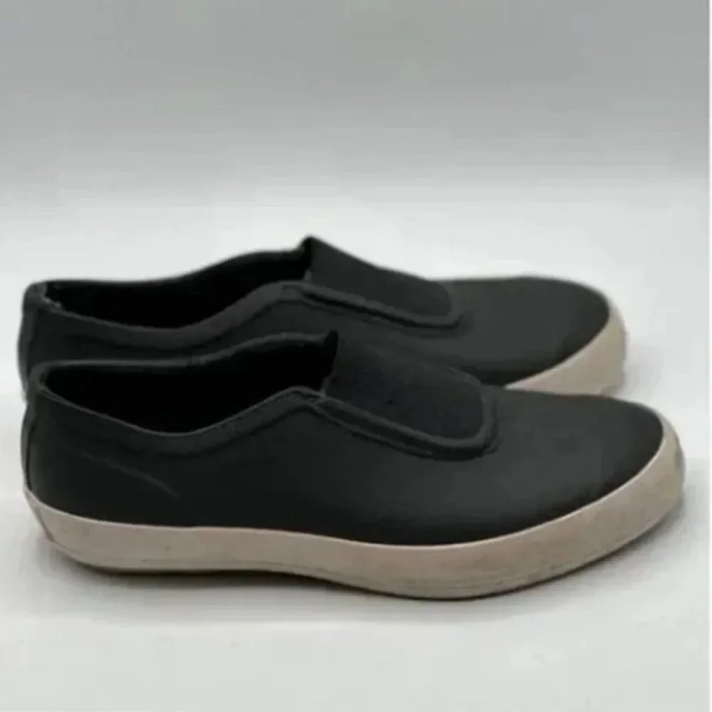Hunter Original Plimsoll Slip-On Black Rubber Sneaker Size 7